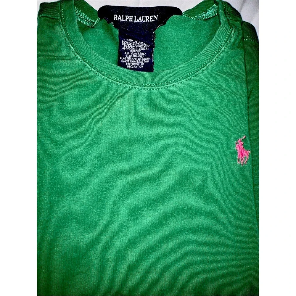 Polo Sport Ralph Lauren Toddler Girls Green T-Shirt Size 4T